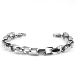 316L Stainless Steel Square Link Bracelet 7 In (No Tag) –