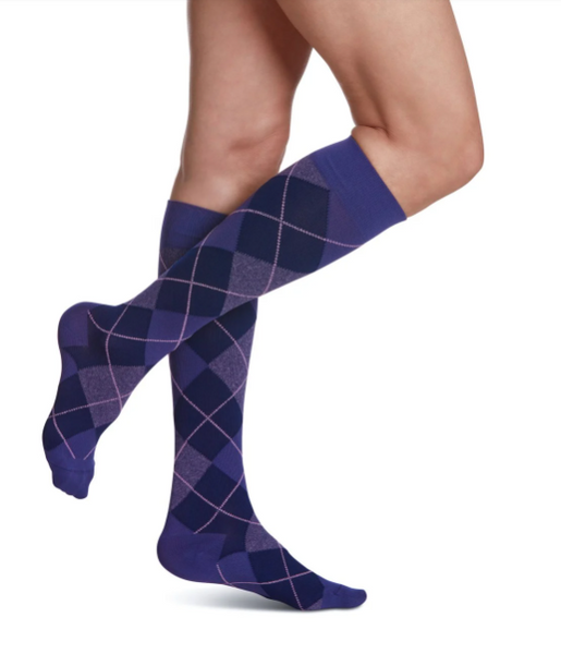 SIGVARIS Microfiber Pattern Compression Socks for Women