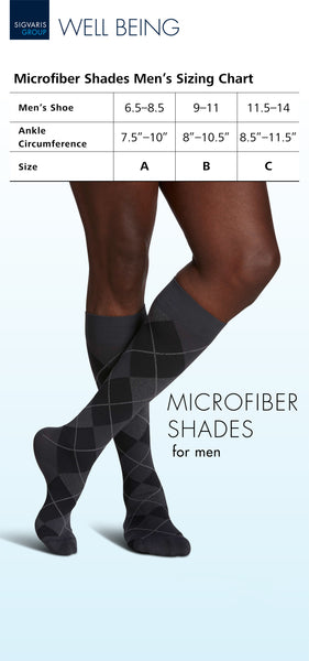SIGVARIS Microfiber Pattern Compression Socks for Men