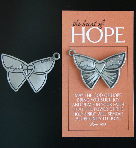 Heart of Hope Pewter Butterfly Token