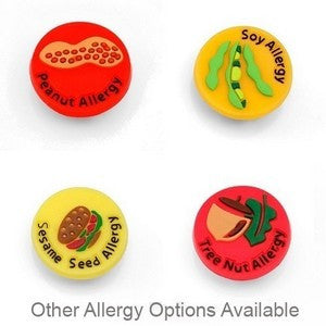 Variety Allergy Buttons for Kids Rubber Medical Bracelet